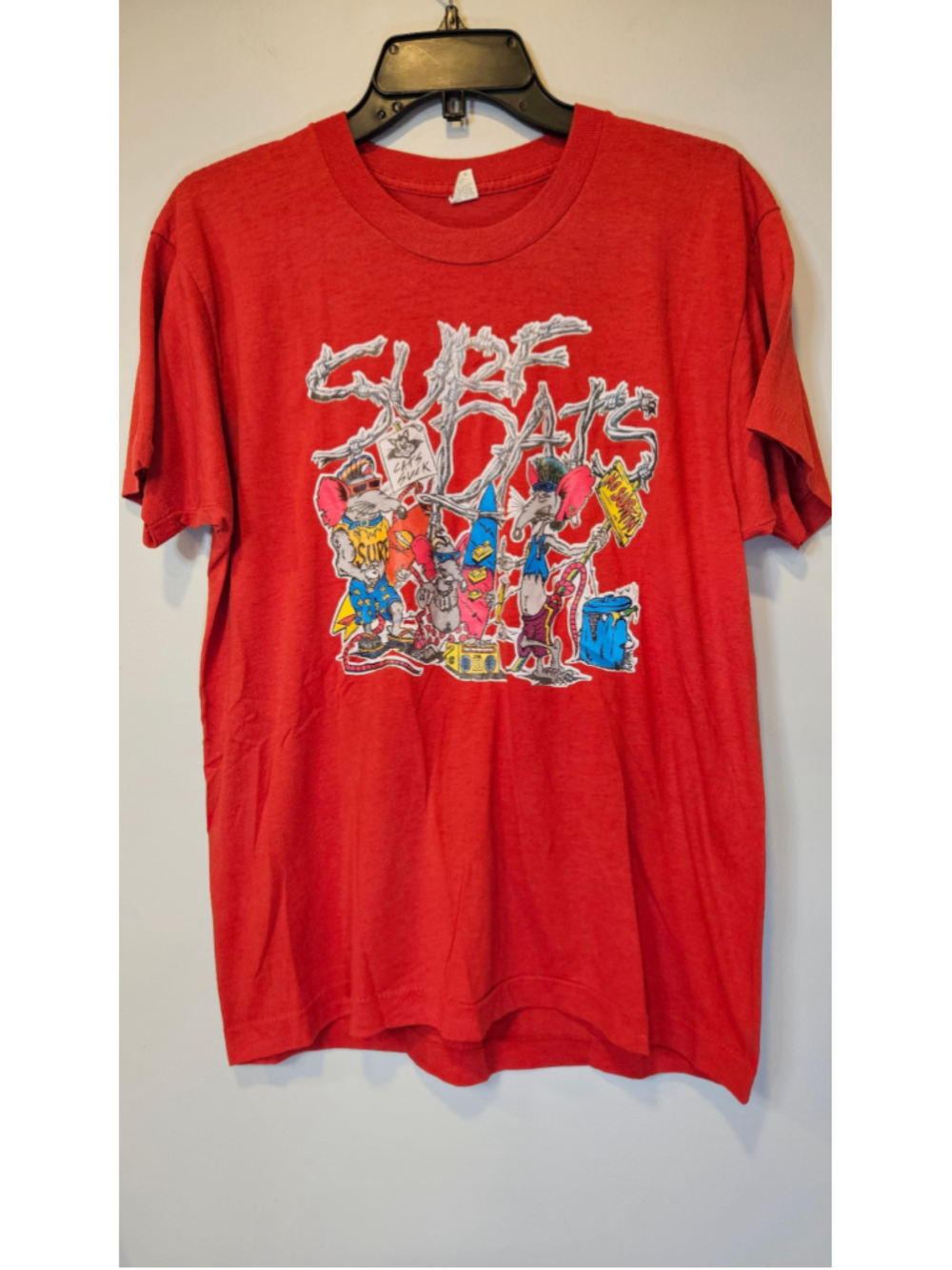 Vintage Surf Rats T Shirt Screen Stars USA Surf Skate Cartoon Graphic Large